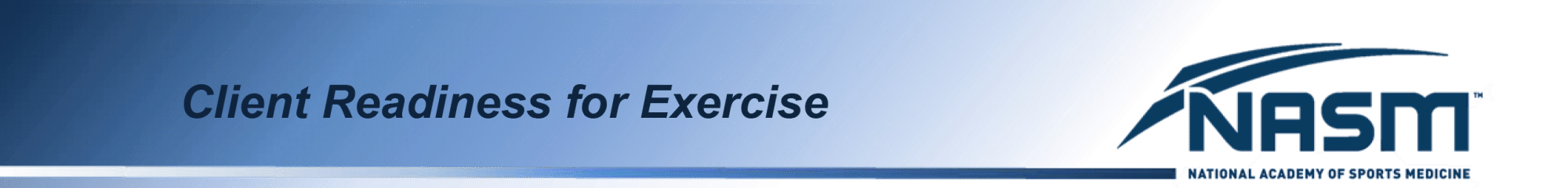 A blue and white logo with the words'other readiness for exercise'.