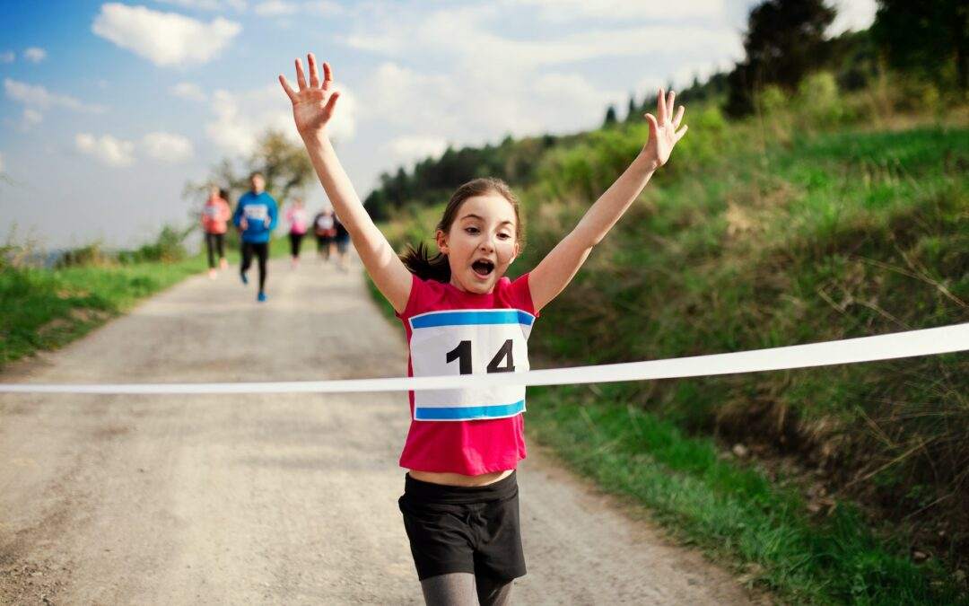 girl in finish line